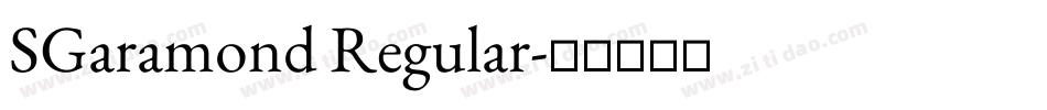 SGaramond Regular字体转换